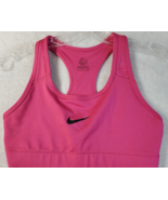Nike Sports Bra Womens Small Pink Polyester Sleeveless Logo Round Neck C... - $20.28 CAD