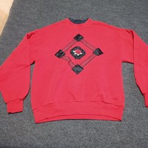 Vintage Jerzees Sweater Womens Medium Red Pull Over Front Embroidered GUC - $15.23