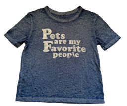 &quot;Pets Are My Favorite People&quot; Fifth Sun Juniors&#39; Graphic Tee size S blue dyed - £3.73 GBP