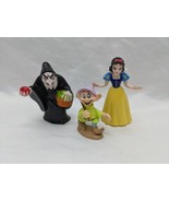 Lot Of (3) Disney Mattel Snow White Figures Snow White Dopey Wicked Witc... - $10.89