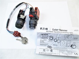 Eaton Cutler Hammer E22B2 Illuminated Push Button W/ Keyed Selector Swit... - £44.65 GBP