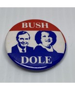 George Bush Elizabeth Dole Presidential Election Button Pin Campaign Nov... - $7.91
