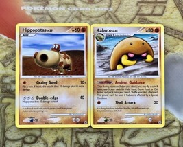 Y2K Pokemon Trading Cards Kabuto Hippopotas Majestic Dawn Diamond &amp; Pearl - $9.74