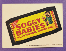 TOPPS WACKY PACKAGES SOGGY BABIES Tan 7th Series 1974 **Topps Chewing Gum - £14.91 GBP