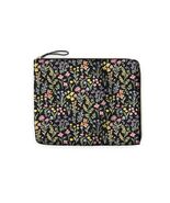 Day Designer Pencil Pouch Faux Leather Zipper Bag Flower Field Black - €11,90 EUR