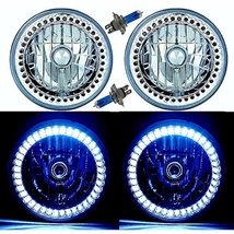 Octane Lighting 7 Inch Halogen White SC LED Halo Ring Angel Eye Headlight Headla - £46.68 GBP