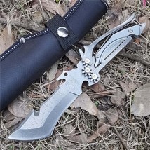 Multifunctional Fixed Blade Knife Twig Scissor Outdoor Camping Mechanica... - £27.96 GBP