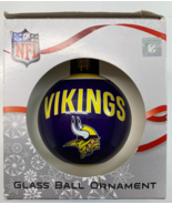 NFL Football Minnesota Vikings Glass Ball Christmas Tree Ornament - $13.85