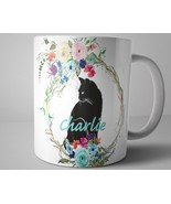 Black Cat Mug, Personalized Cat Gift, Cute Cat Mug, Personalized Cat Mug... - £13.42 GBP