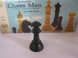 1969 Chess Men Board Game Piece: Authentic Stauton Design - Black Queen - £0.80 GBP