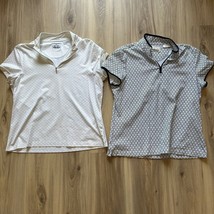 EP Pro Short Sleeve 1/4 Zip Polo Size M Lot of 2 Golf Tennis Pickleball EUC - $20.79