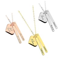 Mothers Day Necklace with Kids Names Heart - - £81.67 GBP