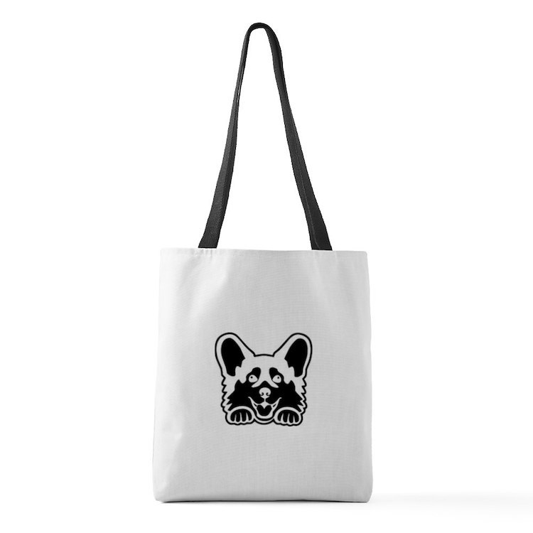 PEEKING CORGI Medium Tote Bag - $40.00
