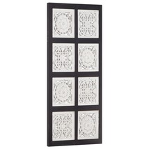  Hand-Carved Wall Panel MDF 15.7&quot;x31.5&quot;x0.6&quot; Black and White - $72.26