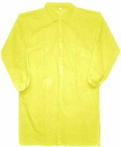 50 Yellow Polypropylene Lab Coats XX-Large Unisex Labcoats 44&quot; Long - £119.36 GBP