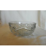 Vintage 7.25&quot; Diameter Crystal Serving Bowl With Etched and Engraved Des... - £56.58 GBP