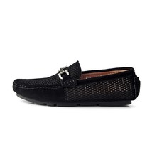 Size 37-46 Breathable Suede Leather Loafers Men Hot Sale Flat Men&#39;s Shoes Classi - £54.72 GBP