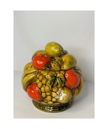 VTG Ardco Fruit Bowl Ceramic Mid Century Kitchen Cookie Jar Canister Lid... - $29.68