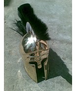 Nauticalmart Greek Corinthian Helmet with Plume Brass Ancient Helmet Rep... - $147.51