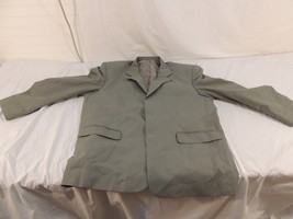 Men&#39;s Three Button Blazer/Dress Jacket Green/Grey Padded Shoulders 50198 - $25.15