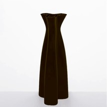 Gilda Triangle Vase, 10.6” Tall, Ceramic Brown, Wabi Sabi Decor, Brown T... - $8.91