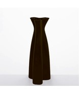 Gilda Triangle Vase, 10.6” Tall, Ceramic Brown, Wabi Sabi Decor, Brown T... - $164.72 MXN