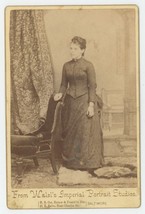 Antique 1886 ID&#39;d Cabinet Card Young Woman Named Rose Brinnan Baltimore, MD - £9.73 GBP