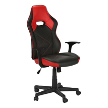 Office Chair - Gaming / Black / Red Leather-Look - £177.64 GBP