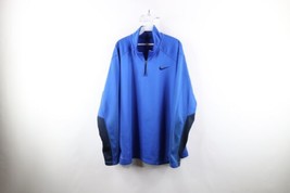 Nike Therma Fit Mens 2XL Big Swoosh Fleece Lined Half Zip Pullover Sweatshirt - $34.60