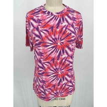 Resume Unah Tie Dye Tee Sz XL Pink Purple White Short Sleeve T-Shirt Top - £18.75 GBP
