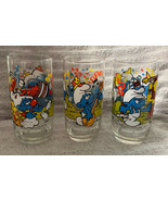 Vintage Smurfs Drinking Glasses Lot of 3 Wallace Berrie and Co. 1983 Pey... - £16.07 GBP
