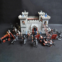 Medieval Castle Toy, Castles Knights Soldiers Model Kit Knight Figures Playset F - £25.74 GBP