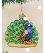 Old World Christmas glass Ornament 16074 peacock bird 3.5” - €11,36 EUR