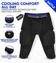 Exxact Sports Battle 7-Pad Youth Football Girdle w/ Cup Pocket, Lightweight - $57.50