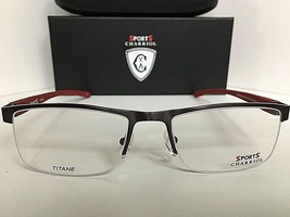 New Charriol Sport SP 23056 C2 54mm Semi-Rimless Titanium Men Eyeglasses  Frame - £117.98 GBP