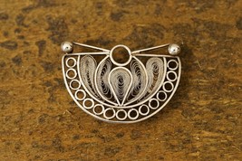 Vintage Artisan Jewelry 800 Silver Filigree Portugal Abstract Butterfly ... - $24.99