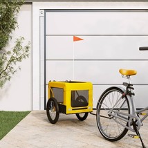 Pet Bike Trailer Yellow and Black Oxford fabric, iron, PVC - $3,837.61 MXN
