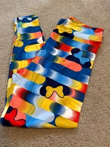 LuLaRoe Disney Minnie Mouse Ears Buttery Soft Leggings TC2 Rainbow Strip... - £11.17 GBP