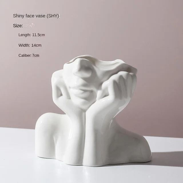 Human Body Ceramic Vase Human Body Modeling Art Vase Nordic Home Decoration  - £19.57 GBP