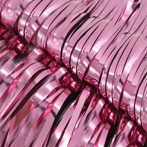 3.3x8.2 Feet Foil Fringe Backdrop 3 Pack Tinsel Curtains Pink Party Deco... - $20.95