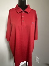 Adidas Climalite Men&#39;s Size X-Large Polo Shirt Golf Short Sleeve Red Striped - £9.30 GBP