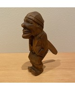 Vintage Hand Carved Wooden German ? Folk Nutcracker Old Man Figure - $32.90