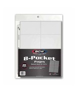 1 pack of 20 BCW 2 5/8&quot; x 4&quot; Sized 8-Pocket Vinyl Binder Pages - €13,24 EUR