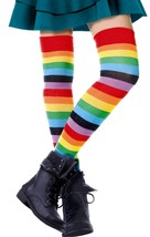 SAMFE UC Rainbow Stripes Thigh High Socks / Dancewear  - £10.44 GBP