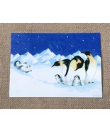 Hazel Lincoln Penguins Playing On The Snow Greeting Card with Matching E... - £3.09 GBP