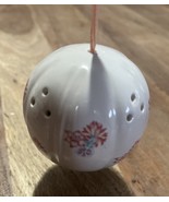 Vintage Porcelain Round Pomander Pink Floral Scented - $9.50