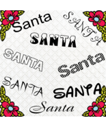 Santa Words 1-Digital ClipArt-PNG-Art Clip-Gift Tag-Christmas-Clipart-No... - $5.00