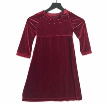 Girls Size 5 Red Suede Christmas Winter Dress Holiday Festive Fashion Maroon - £19.78 GBP