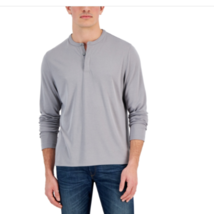 Alfani Men&#39;s Alfatech Solid Henley, Storm Gray XL  NWT - $19.75