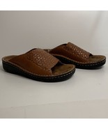 Minnetonka Sz 7 Braided Leather Brown Sandals Model 5498 - $479.24 MXN